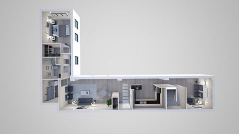 Floor plan for 3 beds, 2 baths, 1886 sqft